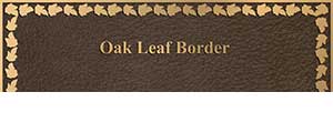 oak leaf border for bronze memorial plaque, memorial plaques, custom memorial plaque